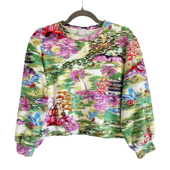 STELLA JEAN FLORAL TEMPLE SWEATSHIRT - Picture 2 of 5